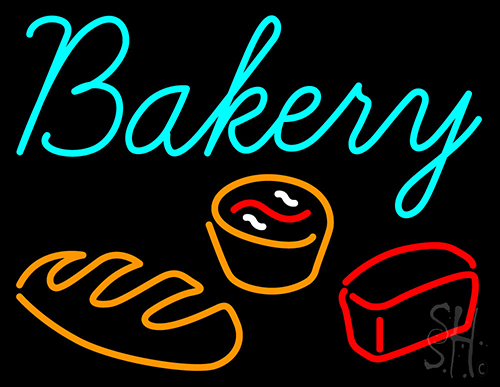 Turquoise Bakery Neon Sign
