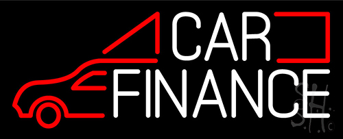 White Car Finance Neon Sign