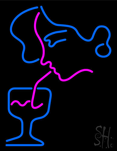 Women Drinking Neon Sign