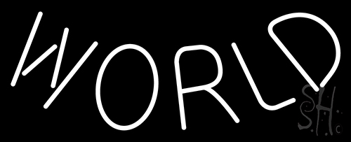 World Neon Sign