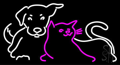Cat And Dog Neon Sign