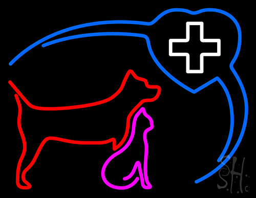 Dog And Cat Clinic Neon Sign