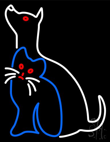 Dog And Cat Pet Veterinary Neon Sign