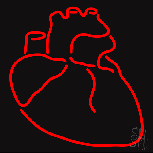 Human Heart Neon Sign
