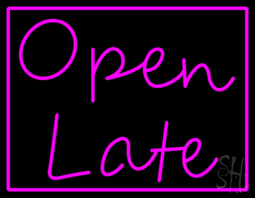 Open Late Neon Sign