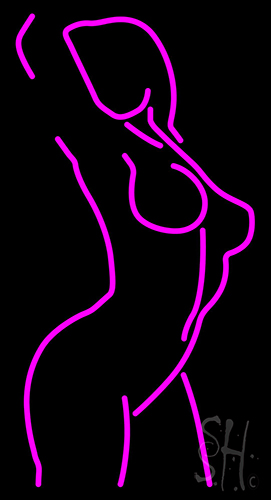 Pink Erotic Dancer Girl Neon Sign