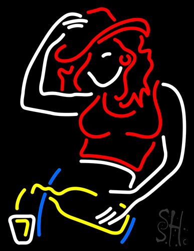 Sexy Girl Serve Beer Neon Sign