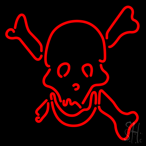 Skull Bones Neon Sign