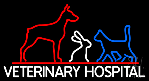 Veterinary Hospital Neon Sign