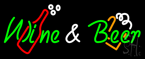 Wine Beer Neon Sign