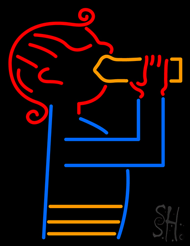Boy Drink Water Neon Sign