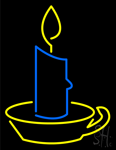 Candle Logo Neon Sign