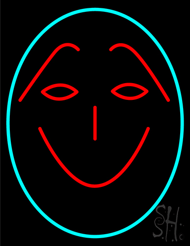 Funny Face Smile Neon Sign