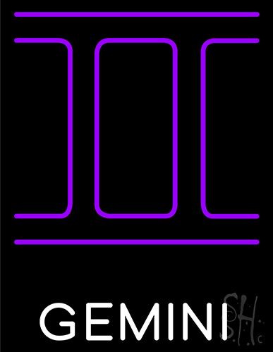 Gemini Icon Neon Sign