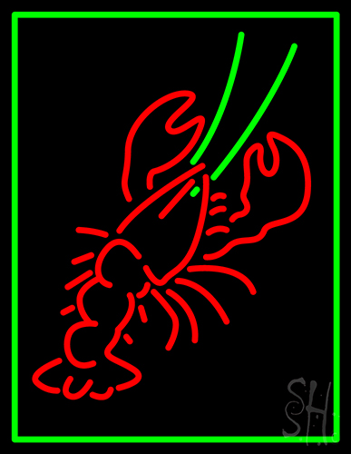 Lobsters Logo With Border Neon Sign