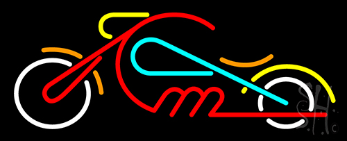 Multicolor Motorcycle Neon Sign