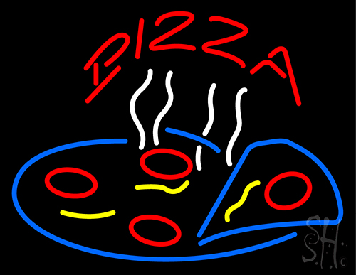 Pizza With Logo Neon Sign