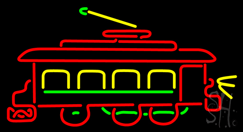 Trolley Car Neon Sign