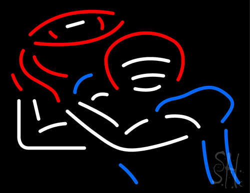 Baseball Player Neon Sign