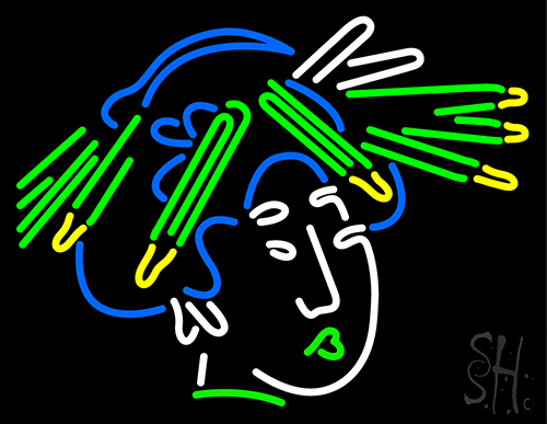 Chinese Multi Color Lady Neon Sign