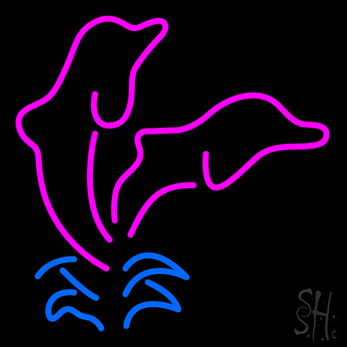 Double Dolphin Neon Sign