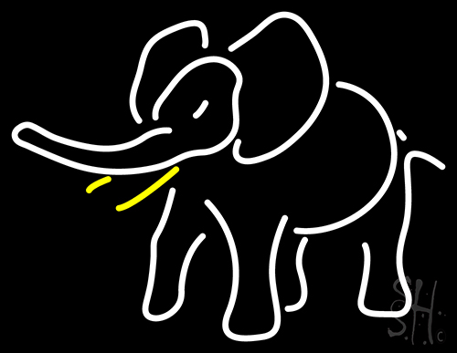 Elephant Logo Neon Sign