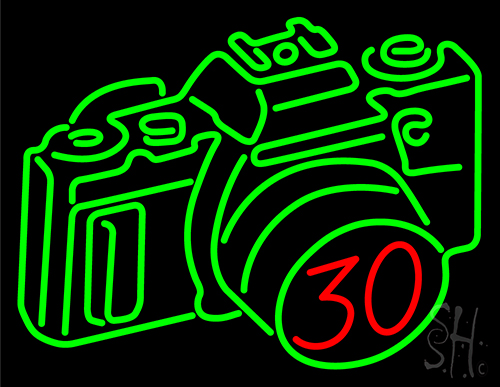 Gigantic Camera Neon Sign