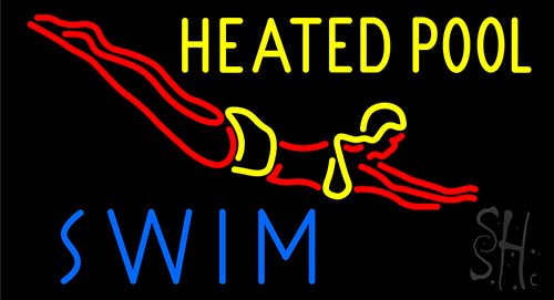 Heated Pool Swim Neon Sign