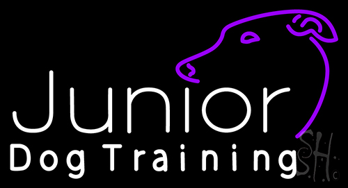 Junior Dog Training Logo Neon Sign