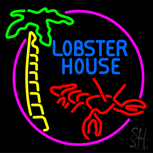 Lobster House With Lobster Neon Sign