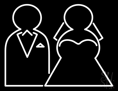 Marriage Clipart Neon Sign