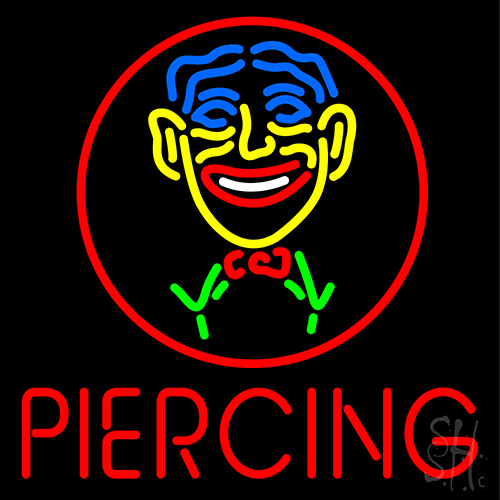 Piercing With Logo Neon Sign