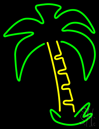 Palm Tree Logo Neon Sign