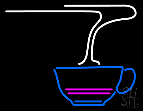 Tea Cup With Air Neon Sign
