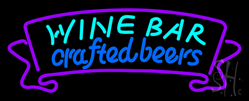 Wine Bar Crafted Beer Neon Sign