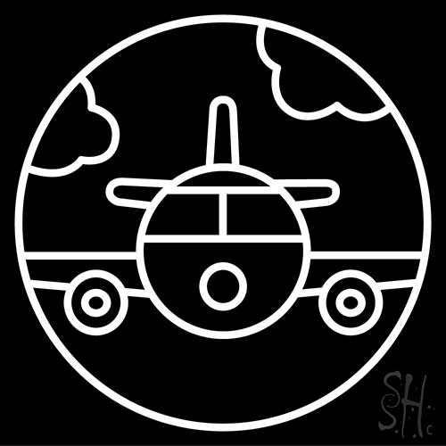 Airplane Front Neon Sign