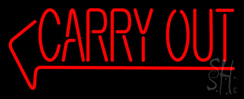 Carry Out Neon Sign