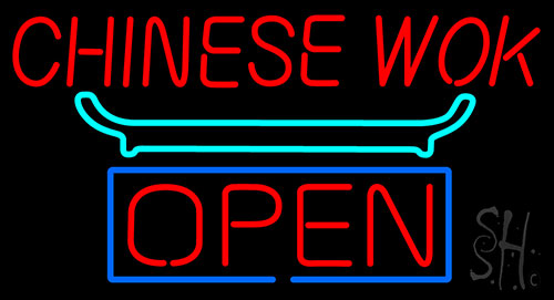 Chinese Wok Open Neon Sign