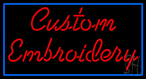 Custom Embroidery Border Neon Sign