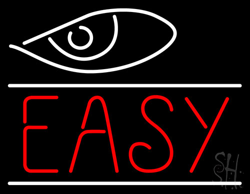 Eye With Easy Neon Sign