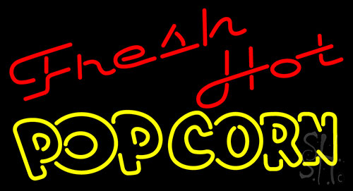 Fresh Hot Popcorn Neon Sign
