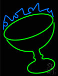 Green Wine Glass Neon Sign