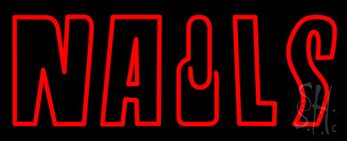 Nails With Logo Neon Sign