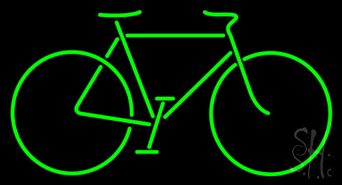 Bicycle Green Neon Sign