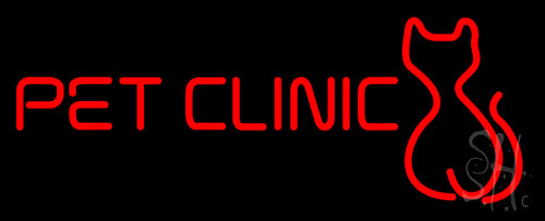 Pet Clinic With Pet Neon Sign