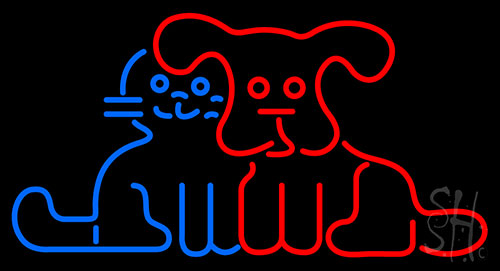 Pet Dog Logo Neon Sign