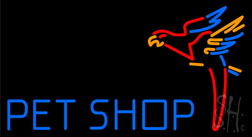 Pet Shop Parrot Neon Sign