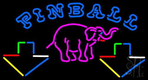 Pinball Elephant Neon Sign