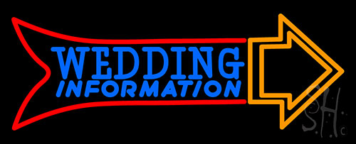 Wedding Information Neon Sign