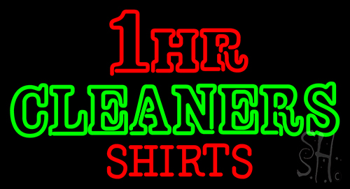 1 Hr Cleaners Shirt Neon Sign